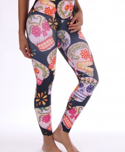 Black sugar skulls legging