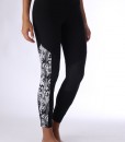 Black Printed Mesh Legging