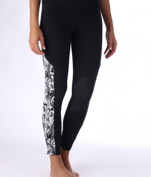 Black Printed Mesh Legging 2